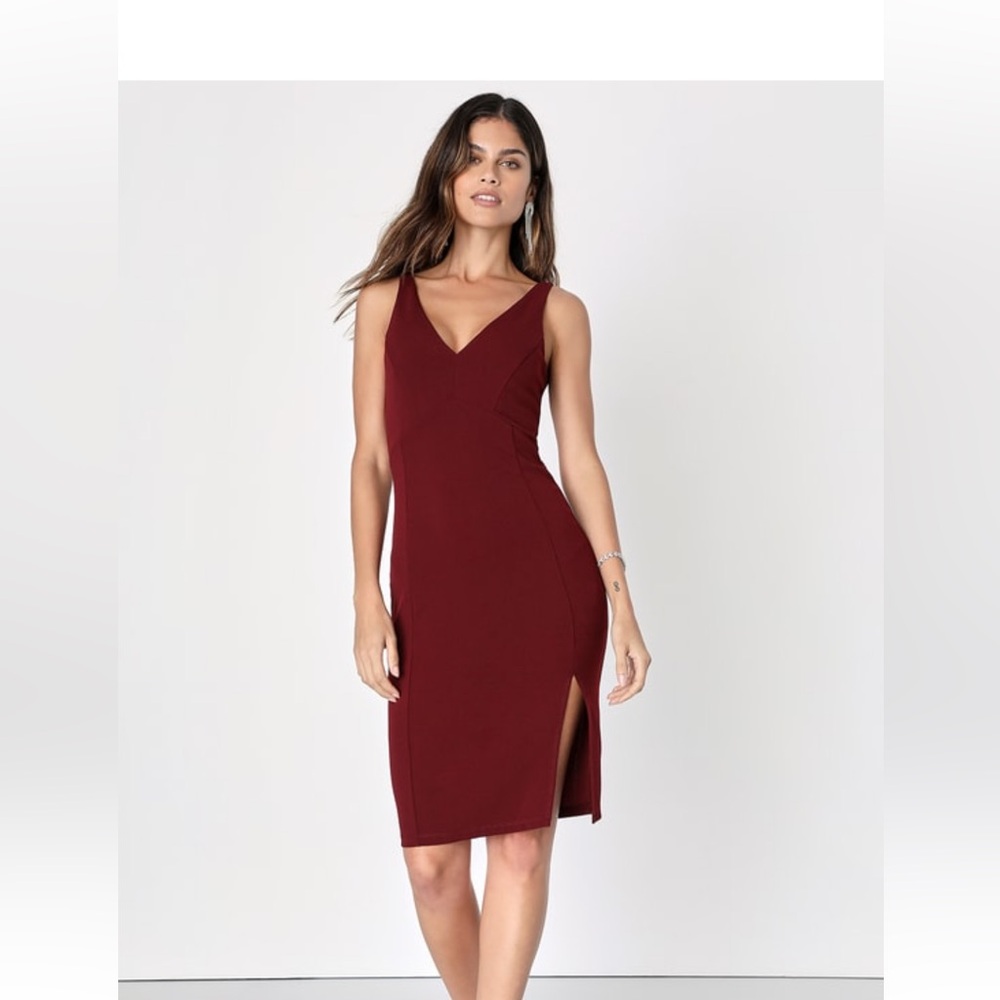 Lulus Iconic Moment Plum Purple Bodycon Dress